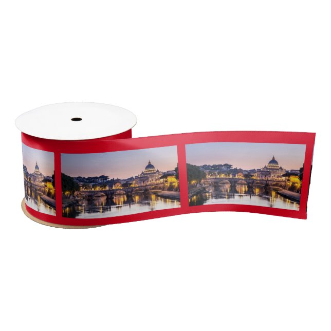 Rome Italy - St Peters Cathedral Satin Ribbon (Spool)