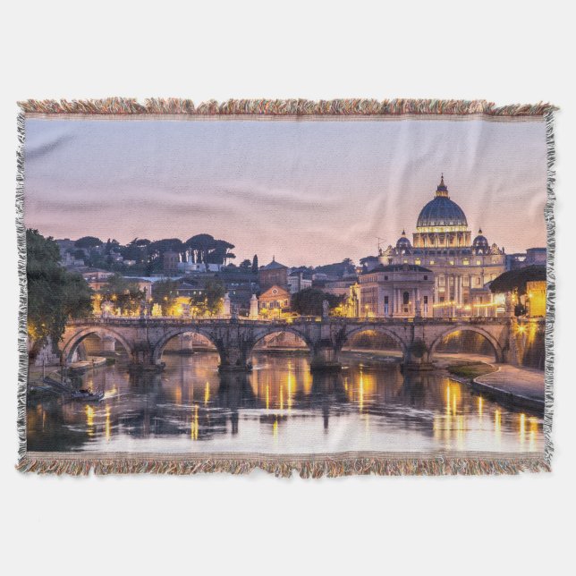 Rome Italy - St Peters Cathedral Throw Blanket (Front)