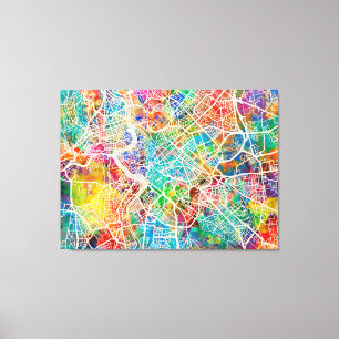 Rome Italy Street Map Canvas Print