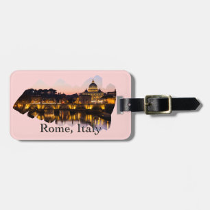 Rome, Italy: The Romantic City at Night Luggage Tag