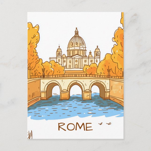 Rome Italy Travel Postcard (Front)