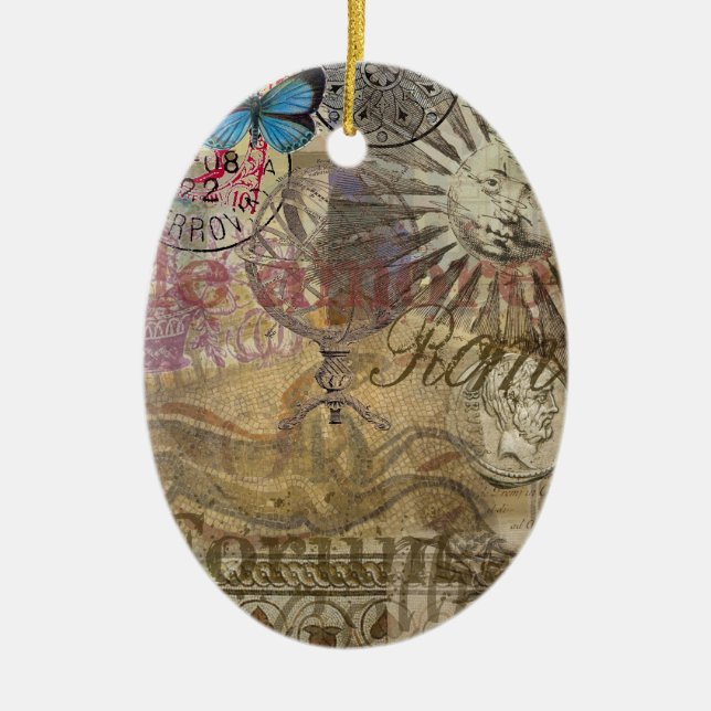 Rome Italy Travel Vacation Holiday City Ceramic Ornament (Front)