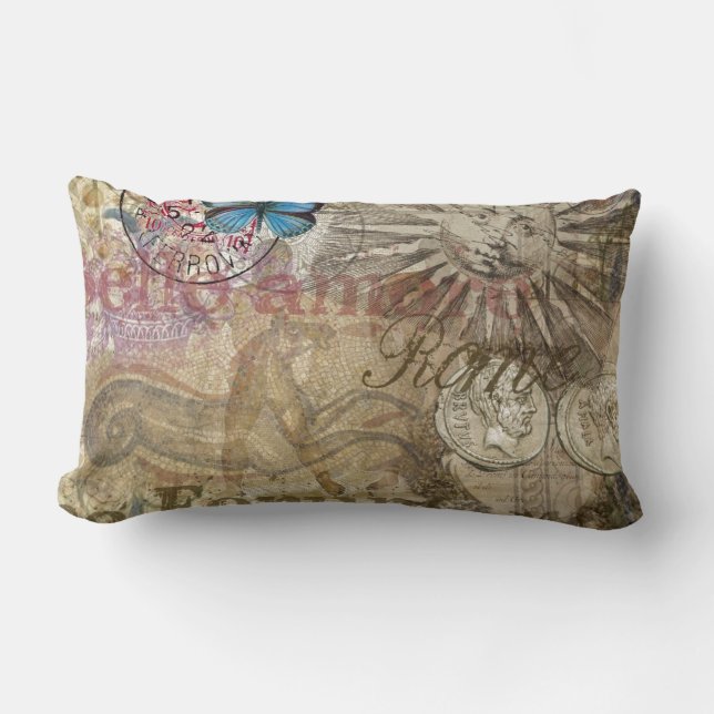 Rome Italy Travel Vacation Holiday City Lumbar Pillow (Front)