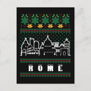 Rome Italy Ugly Christmas Postcard