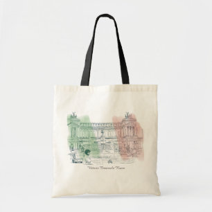 Rome Italy Victor Emmanuel Building Pen and Ink Tote Bag