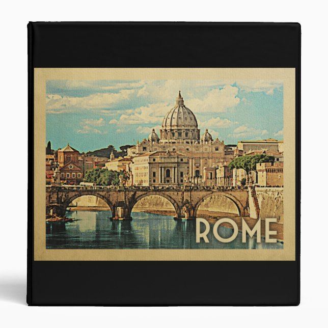 Rome Italy Vintage Travel Binder (Front)
