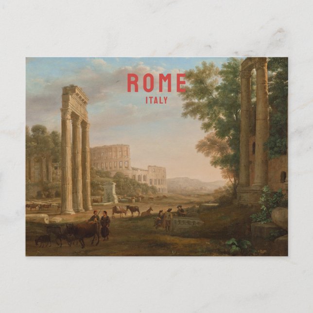 Rome Italy Vintage Travel Coliseum Renaissance Postcard (Front)