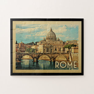 Rome Italy Vintage Travel Jigsaw Puzzle