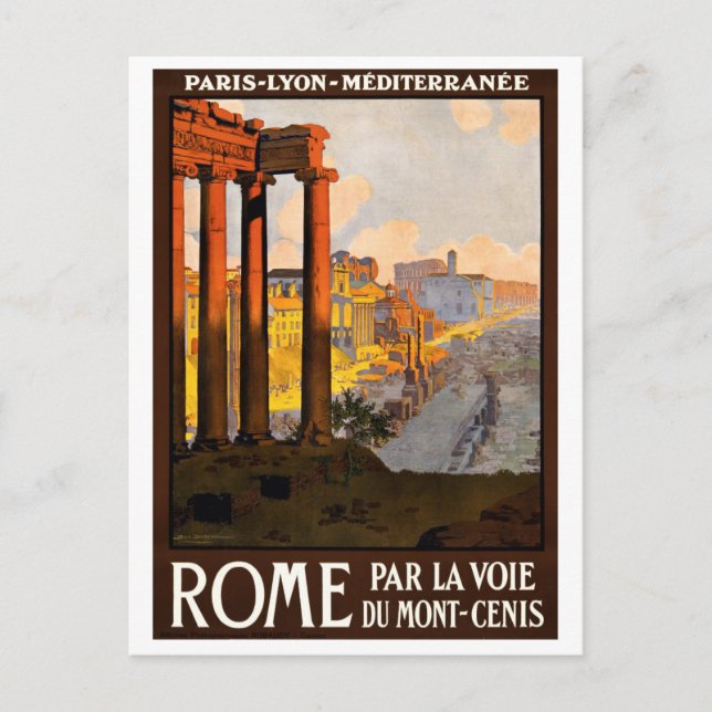 Rome Italy Vintage Travel Postcard (Front)