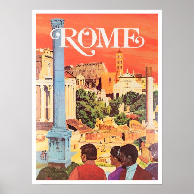 Rome Italy vintage travel Poster (Front)
