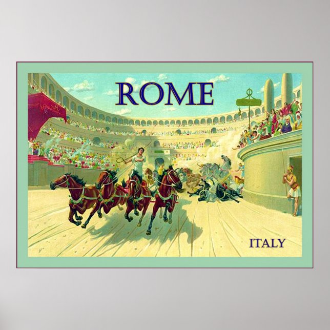Rome ~ Italy ~ Vintage Travel Poster (Front)