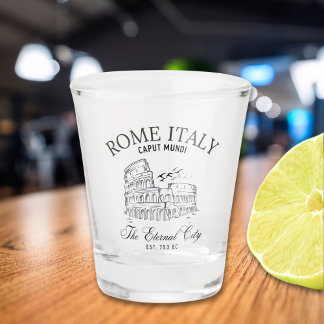 Rome Italy Vintage View Roman Colosseum Shot Glass