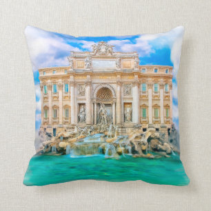 Rome - La Dolce Vita - Trevi Fountain Throw Pillow