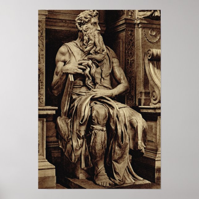 Rome, Michelangelo, Moses Poster (Front)