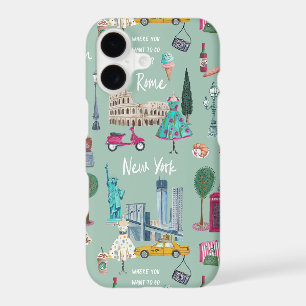 Rome New York Icônes de Voyage Illustrées