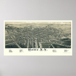 Rome, NY Panoramic Map - 1886 Poster