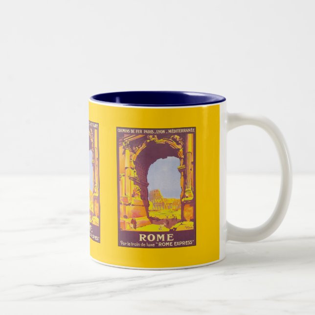 Rome par le train deluxe Two-Tone coffee mug (Right)