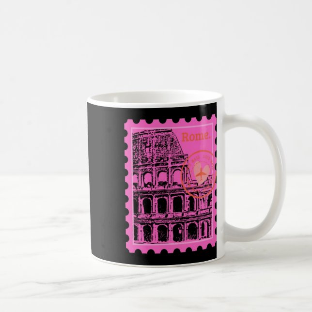Rome Stamp Sticker  Coffee Mug (Right)