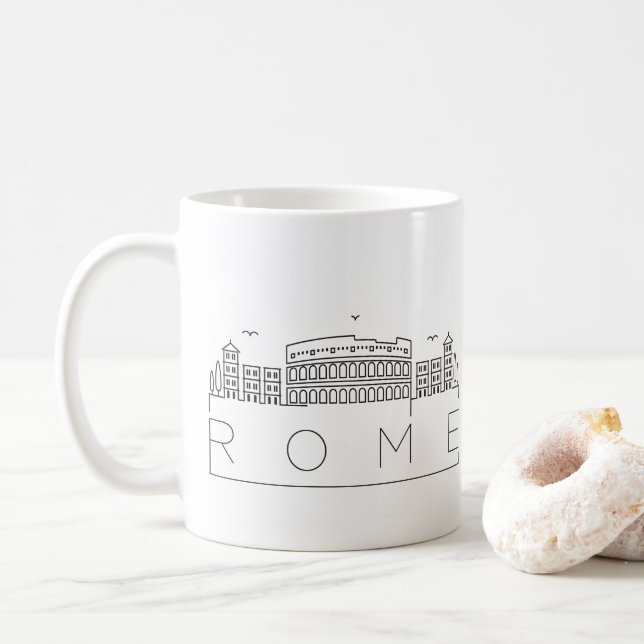 Rome Stylisé Skyline Café Mug (Avec donut)