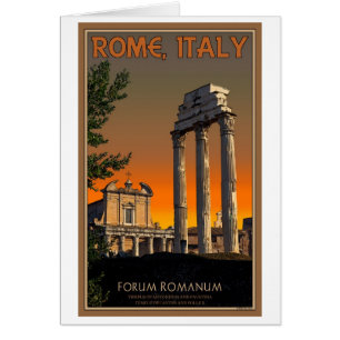 Rome - Temple Ruins in Forum Romanum