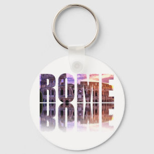Rome text souvenir keychain