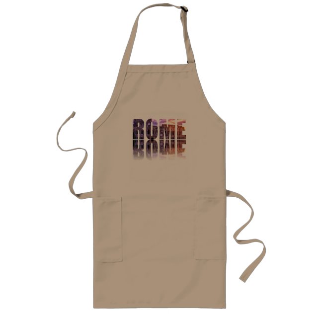Rome text souvenir long apron (Front)