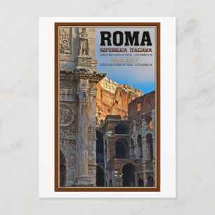Rome - the Arch of Constantine and the Colosseum Postcard