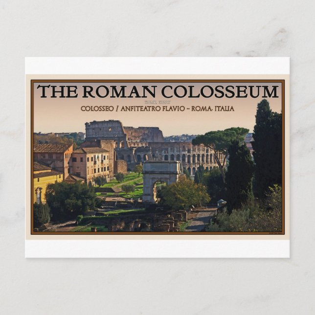 Rome - The Roman Forum and Colosseum Postcard (Front)