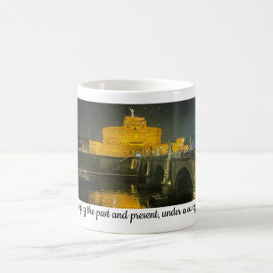 Rome travel Ponte Sant’Angelo night time Coffee Mug
