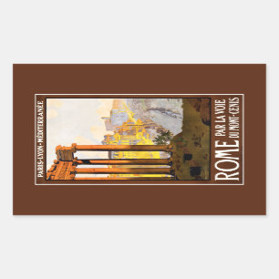 Rome Travel Poster Vintage Sticker