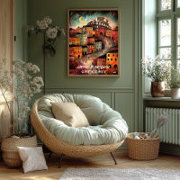 Rome Travel – Whimsical Illustrated Cityscape 