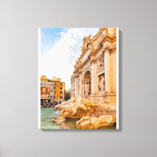Rome Trevi Fountain Canvas Print