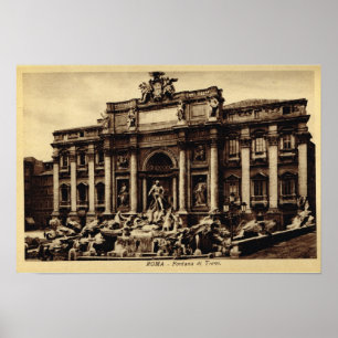 Rome Trevi fountain Poster