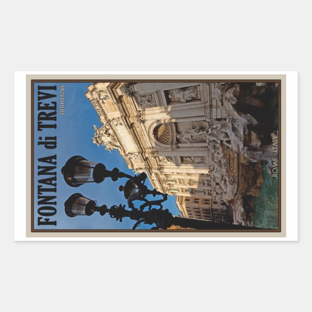 Rome - Trevi Fountain Sticker (Front)