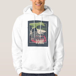 Rome Typography: Eiffel Tower Poster. Hoodie