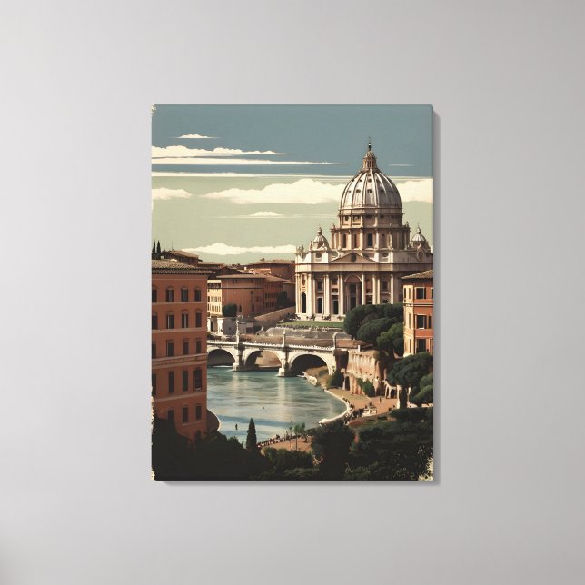 Rome vintage poster canvas print (Front)