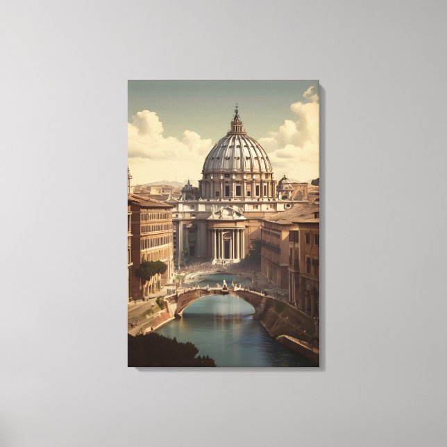 Rome vintage poster canvas print (Front)
