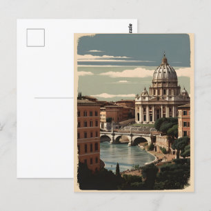 Rome vintage poster postcard