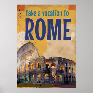 Rome Vintage Travel poster
