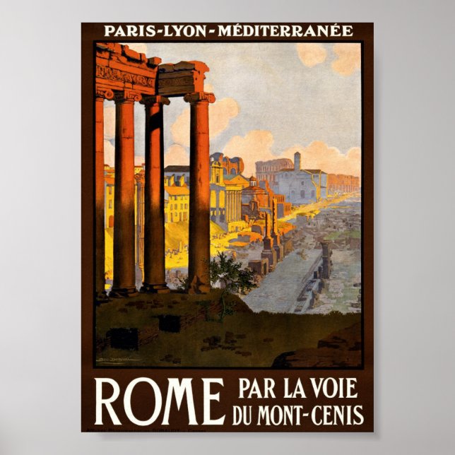 Rome Vintage Travel Poster (Front)