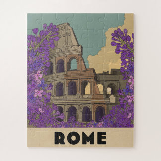 Rome Vintage Travel Poster Jigsaw Puzzle