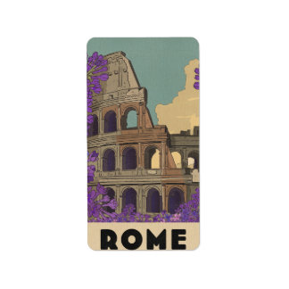 Rome Vintage Travel Poster Label