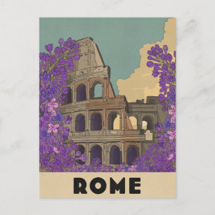 Rome Vintage Travel Poster Postcard