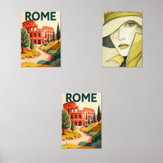 Rome Wall Art Print – Iconic Roma Cityscape Travel