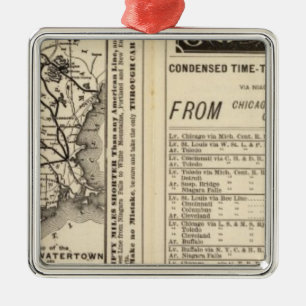 Rome, Watertown and Ogdensburg Railroad 2 Metal Ornament