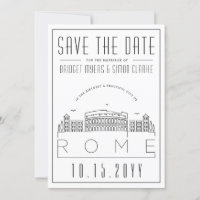 Rome Wedding | Stylized Skyline Save the Date
