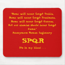 "Rome will never forget . . .", Mousepad, Red