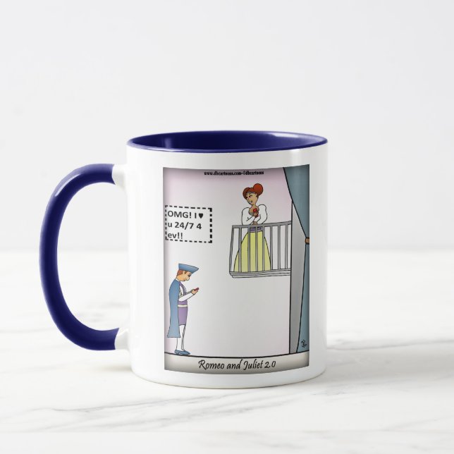 Romeo and Juliet 2.0 Blue Combo Mug (Left)
