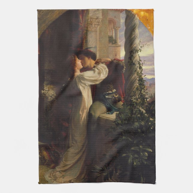 Romeo and Juliet (by Frank Dicksee) Kitchen Towel (Vertical)