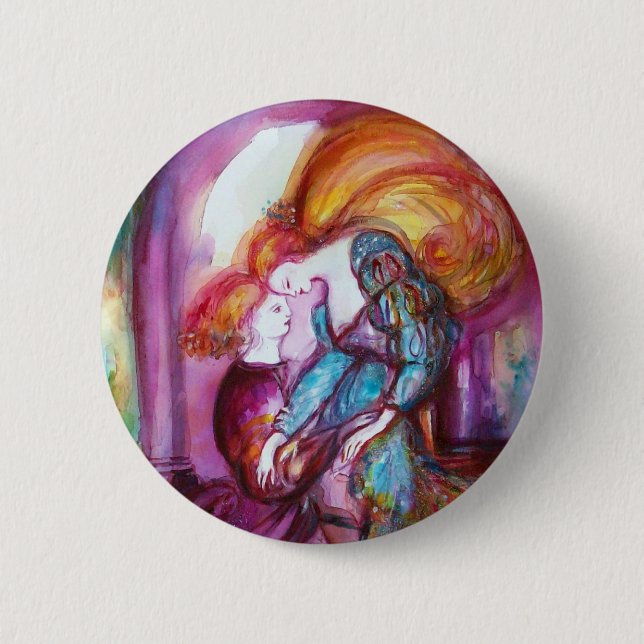 ROMEO AND JULIET Romantic Valentines's Day 2 Inch Round Button (Front)